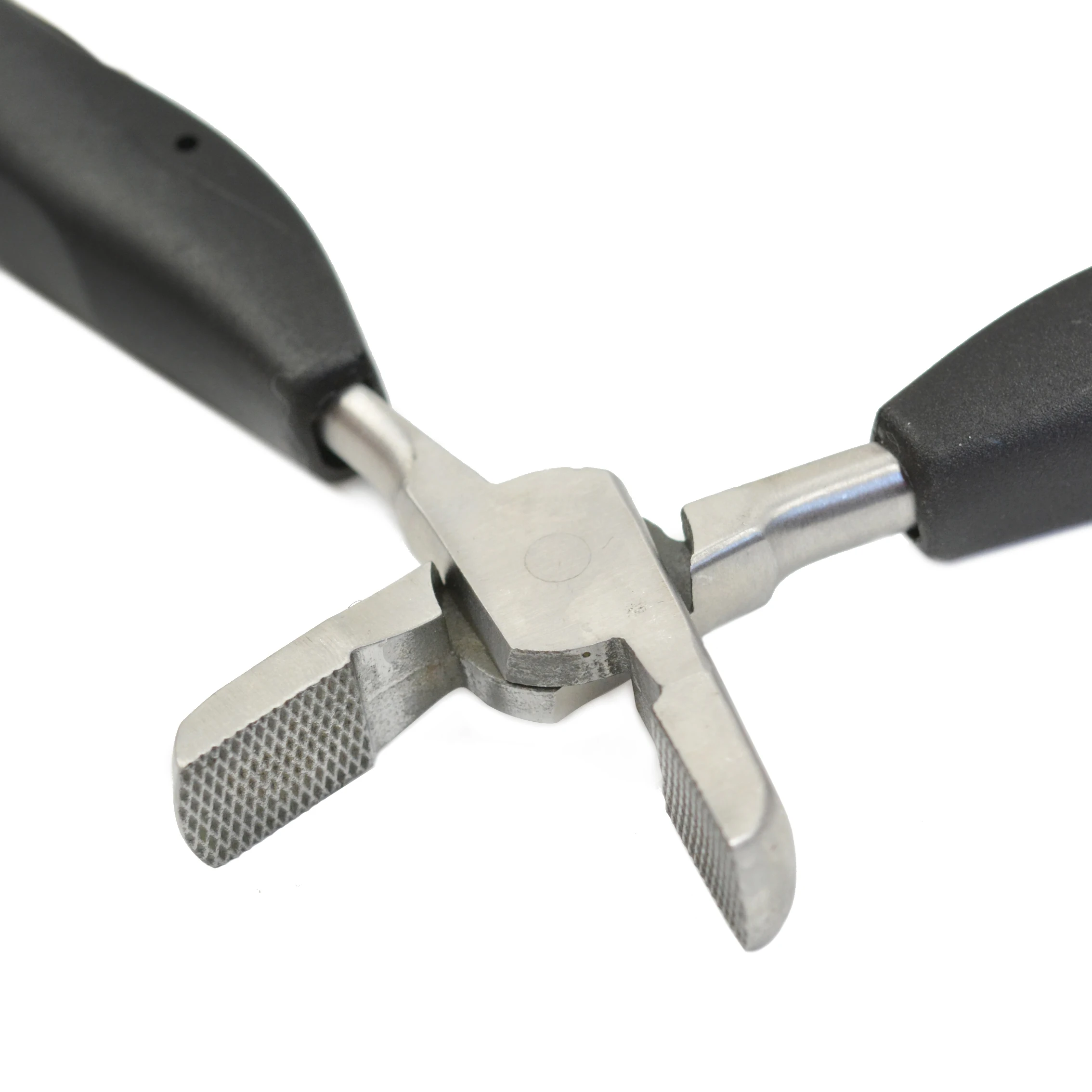 Flat Tip Stainless Steel Hair Pliers Multi Functional Hair Extension Pliers Wide Tip Black handle Extension Tool