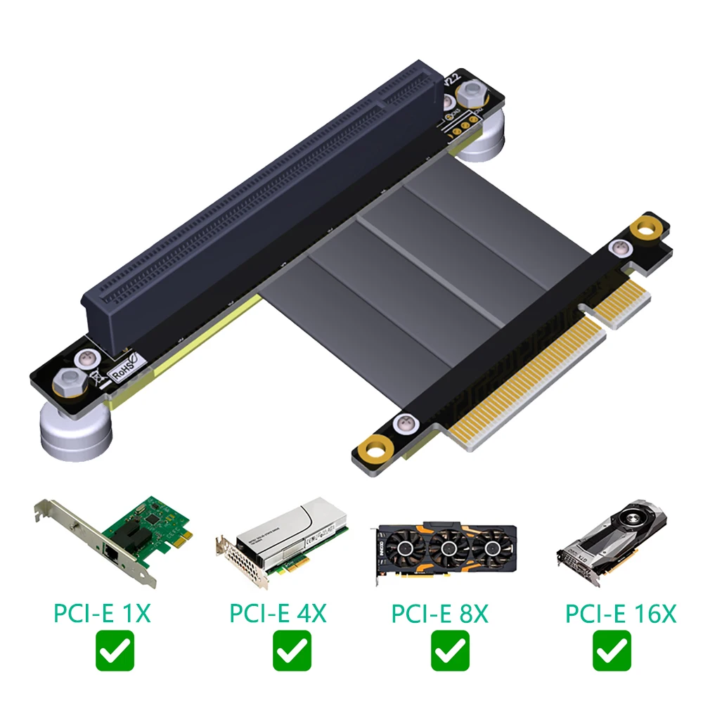 PCI Express x8-x16 Riser Card папа-мама видеокарта Riser PCIE 3,0 PCI-E 16x ленточный удлинитель с магнитным основанием