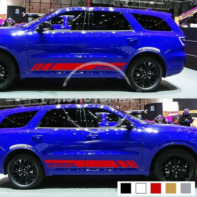 KJAUTOMAX Для Dodge Durango Наклейка виниловая боковая полоса комплект дверного литья защита порога