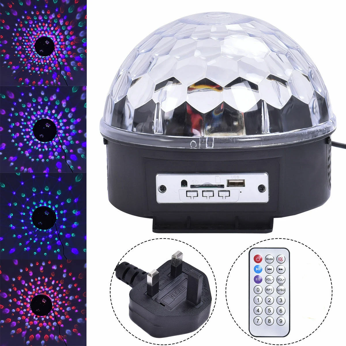 

Large Mp3 Player USB Projector Disco Light LED Party Lights DJ Remote Control