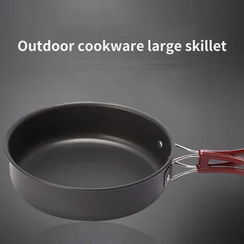 

1.7L Portable Aluminum Pan Outdoor Cooking Utensils Non-Stick Cooking Pan Camping Pan Picnic Hiking Utensils Camping Equipment