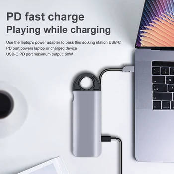

10 in 1 USB C Hub Type C to USB 3.0 for PC Notebook Accessories USB-C Hub TF VGA HDMI Adapter RJ45 Network Card