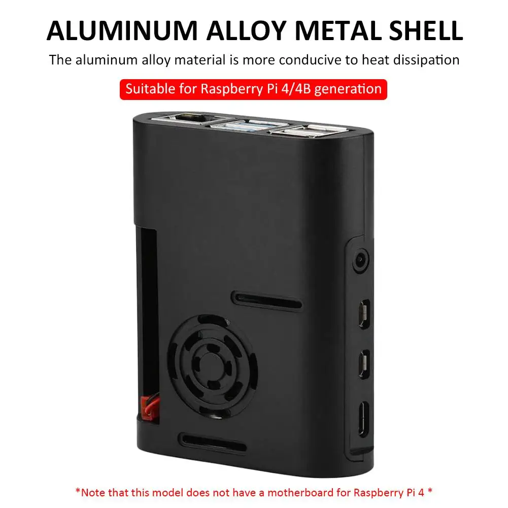 Newest ABS Shell Metal Micro Injection Molded Case Development Board Box With Cooling Fan For Raspberry 3