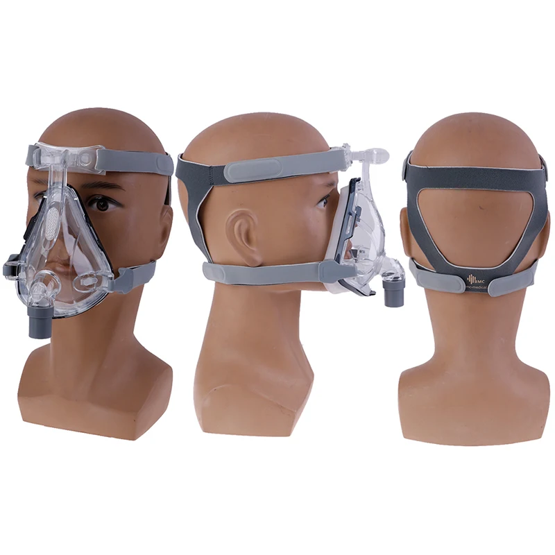 Полная маска для лица CPAP Машина с регулируемым подбородком головной убор ремень для сна апноэ анти храп решение