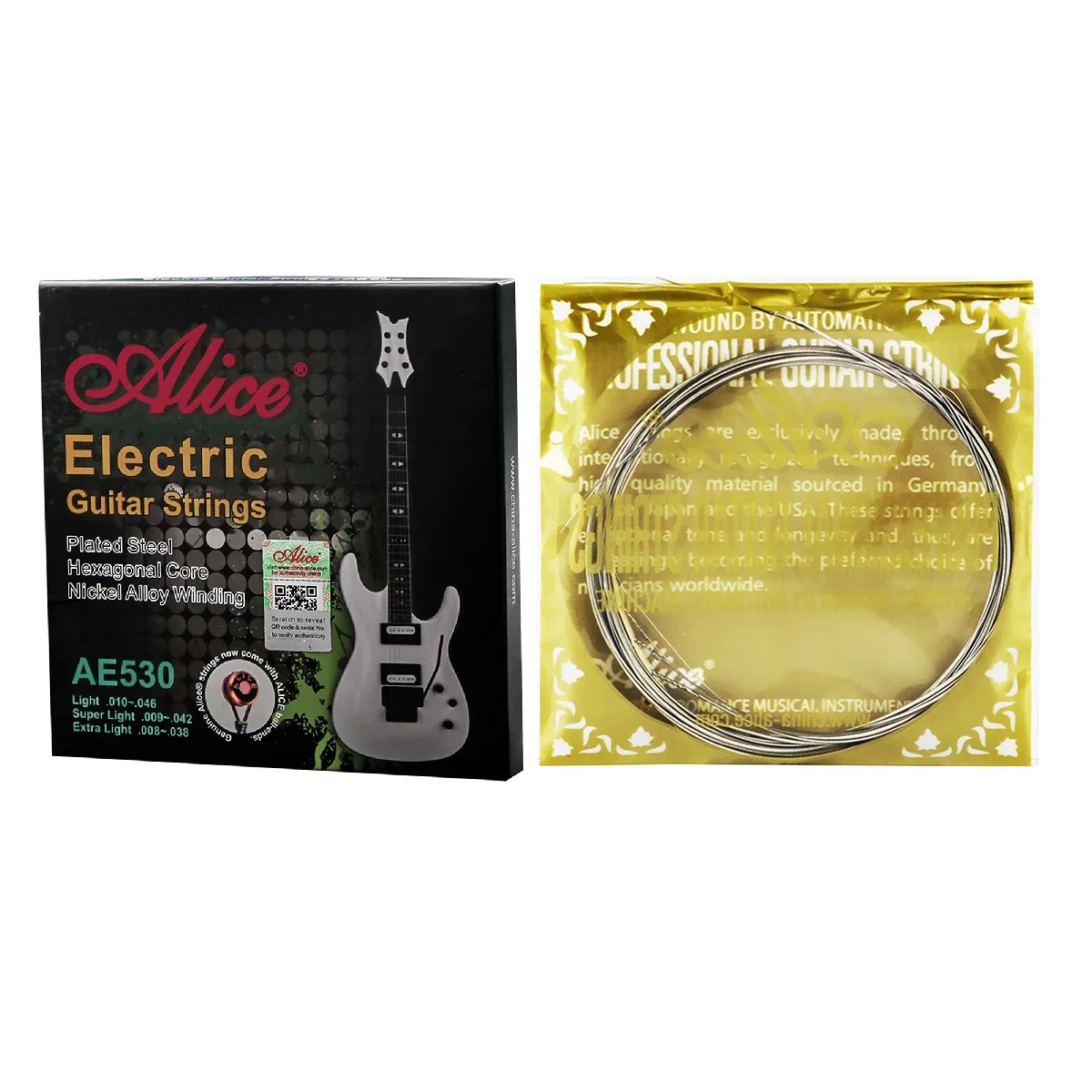 Alice Electric Guitar Strings Set Plated Steel & Nickel Alloy Wound