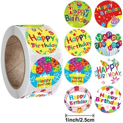 Étiquettes autocollantes joyeux anniversaire, jolies étiquettes autocollantes Kawaii en forme d'animal pour enfants, papeterie esthétique pour emballage cadeau, 500 pièces 