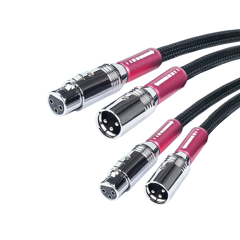 Mcintosh Rame Puro Placcato Argento Xlr Caron Amplificatore Microfono Cavo Audio Bilanciato Audio Maschio E Femmina