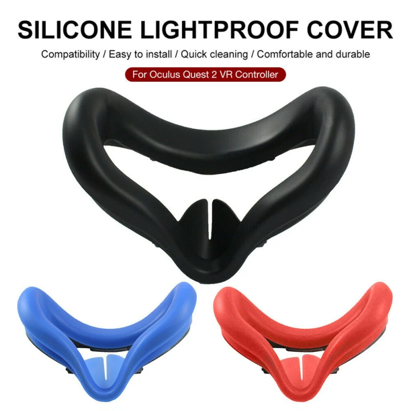 Cubierta de silicona para gafas Oculus Quest 2 VR, protector facial para gafas