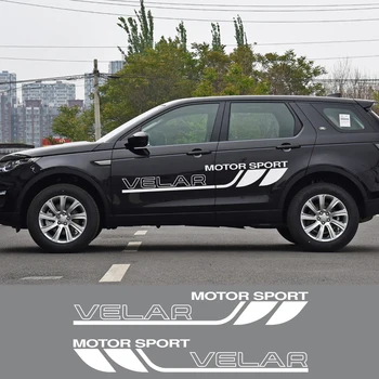

2PCS Car Stickers Vinyl Film Side Stripe Decals For Land Rover Velar Auto Wraps Body Decor Graphic Sport Styling Car Accessories