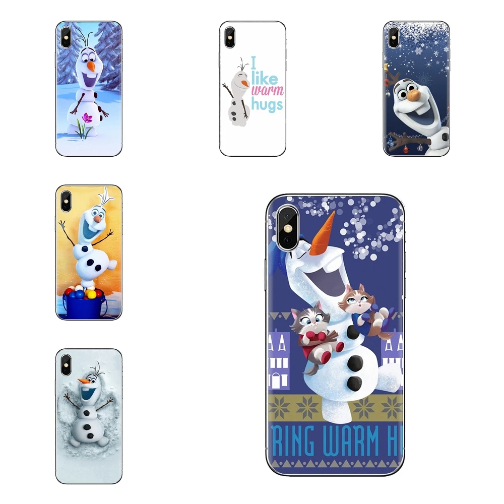 For Xiaomi Mi3 Samsung A10 A30 A40 A50 A60 A70 Galaxy S2 Note 2 Grand Core Prime Silicone Case Cover cute snowman Olaf snowflake |