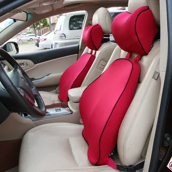 

Car headrest lumbar support seat neck pillow back cushion memory cotton pillow set CD50 Q02