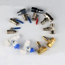 1/4 “1/2” мужской 1/4 ”3/8“ трубчатый водный адаптер RO мяч для кормления кран фильтр для воды система обратного осмоса для водоочистителя