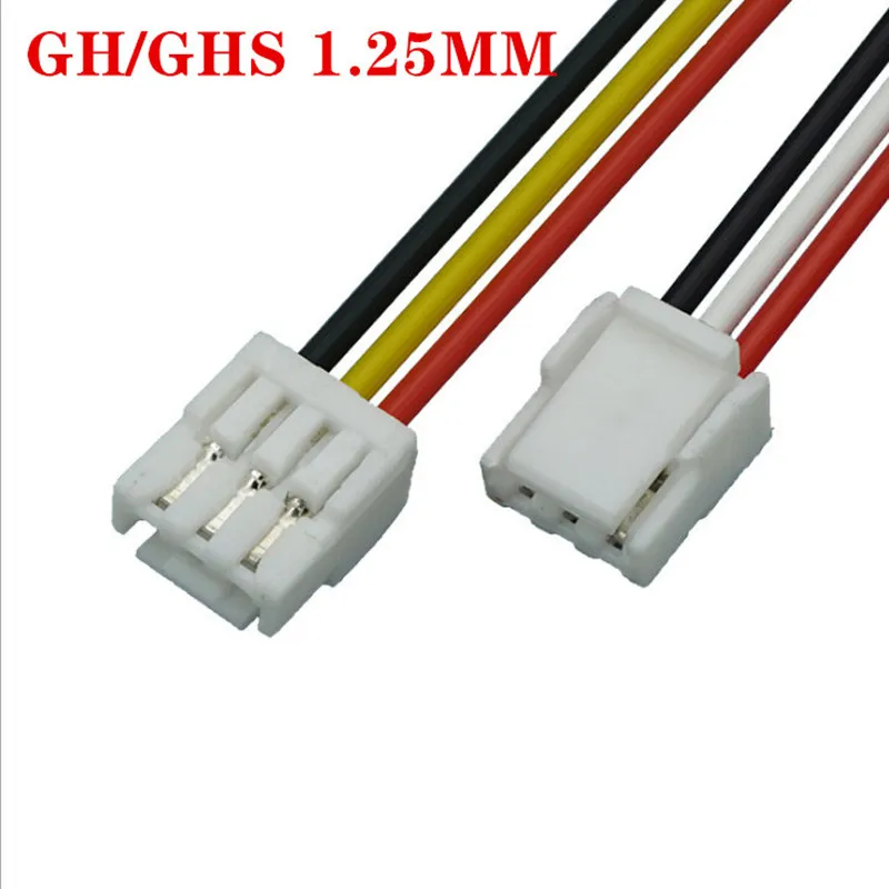 

5 PCS 2P/3P/4P/5P/6 Pin JST GH Series 1.25 Female Double Connector with Wire 150MM 1007 28 AWG GH1.25 1.25MM