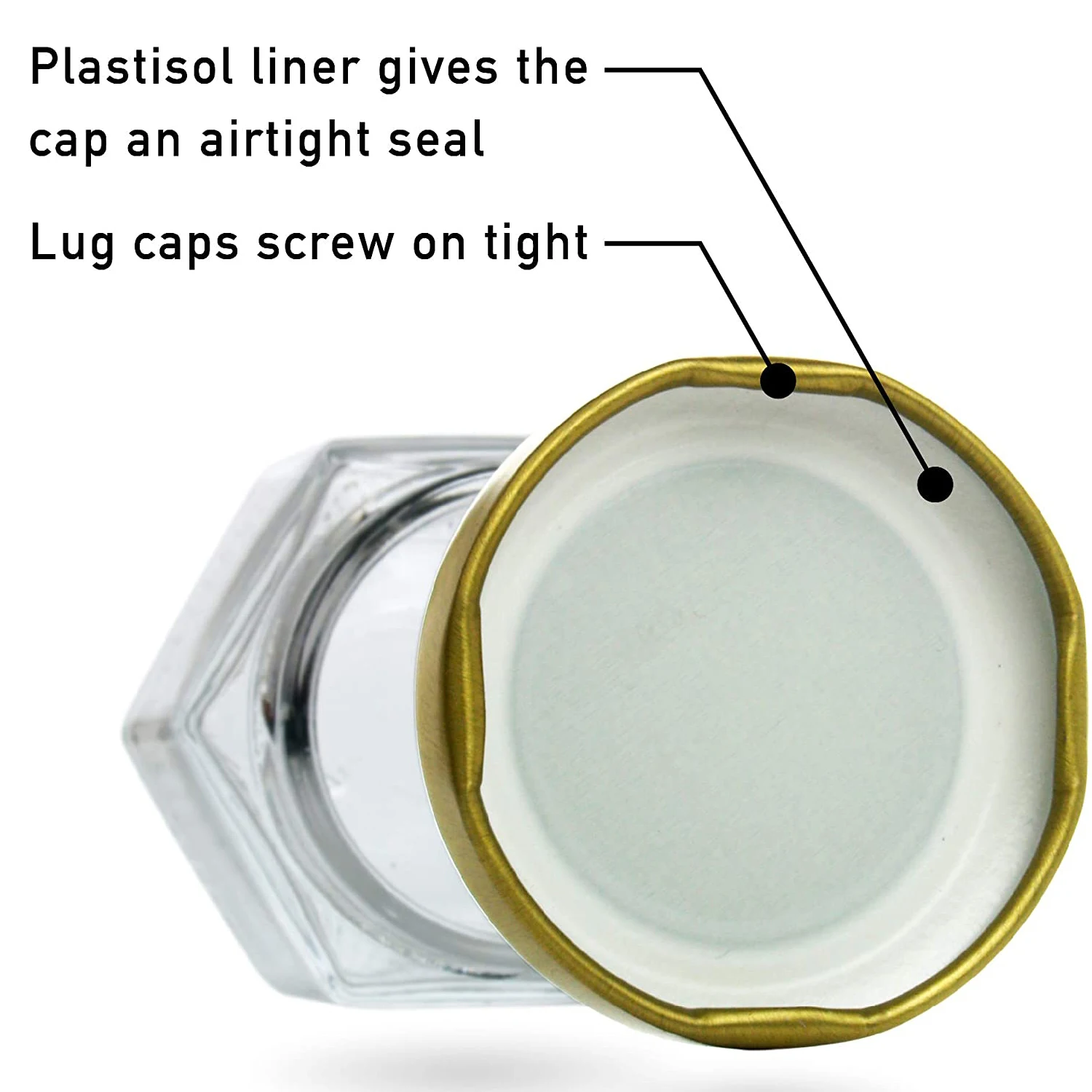 Hexagon Glass Jars Premium Food-grade. Mini Jars With Lids For Gifts, Wedding Favors, Honey, Jams And More 5