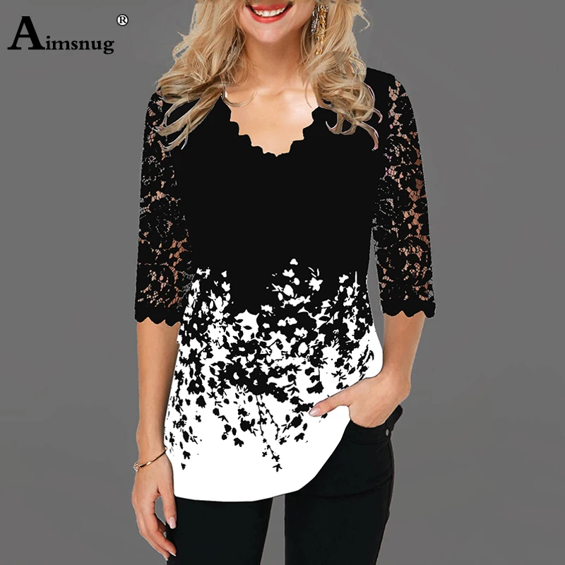 

2020 New Summer Plus Size 4xl 5xl Women V-neck Half Splice Lace Sleeve Tee shirt Print White Army Green Ladies Casual T-shirt