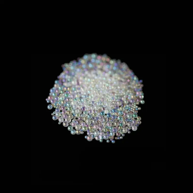

DIY 30g 1.5-4mm No Hole Tiny Bubble Beads Craft Resin Jewelry Fillings Pendant Accessory Handmade Iridescent Bead Stuff Nail Art