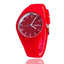 

2020 New Fashion Brand Watch Women Casual Geneva Sport watches Jelly Silicone Quartz Red Wristwatches Zegarek Damski Hot Clock