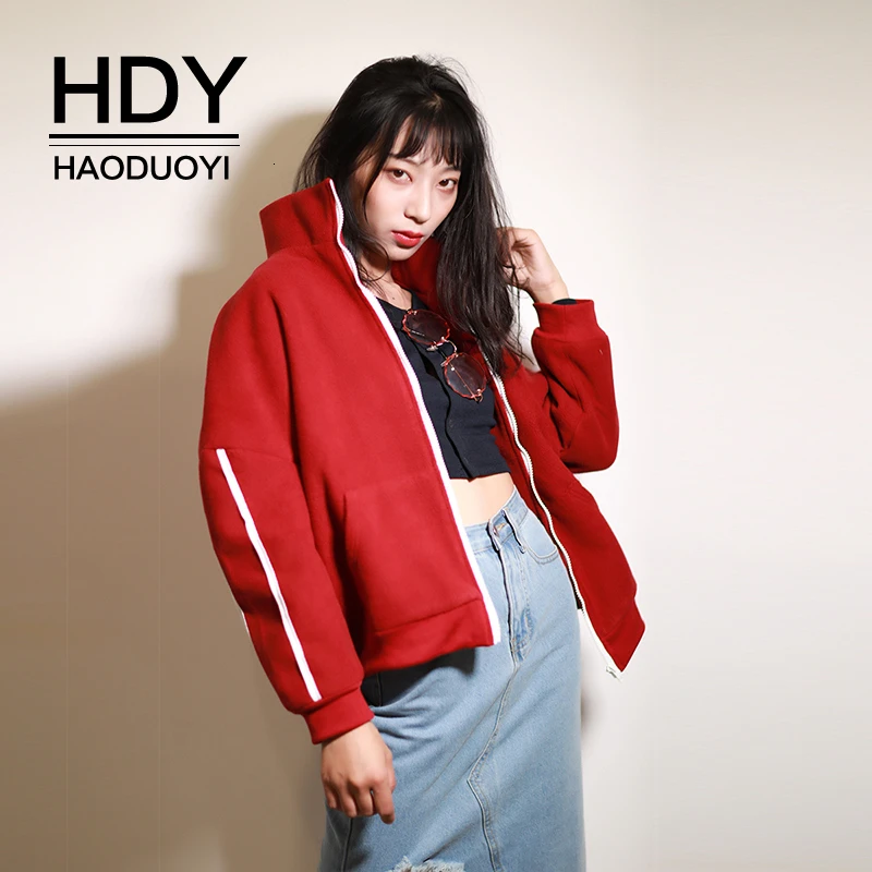 HDY Haoduoyi 2019 Новое модное осеннее Спортивное повседневное Свободное пальто в стиле