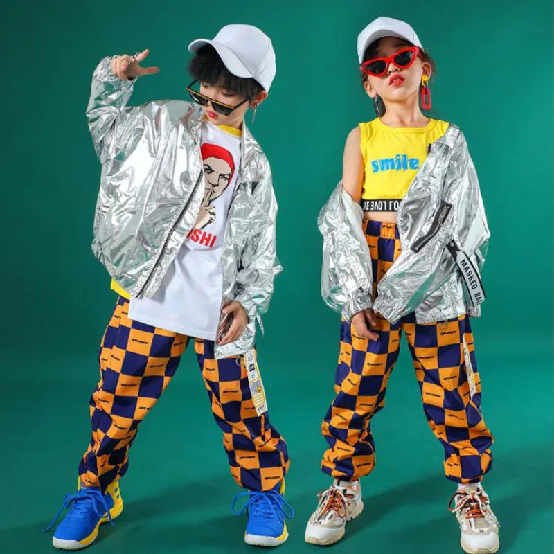 

Children Jacket Pants Ballroom Jazz Dance Costumes hip-hop Clothing Boys Modern Jazz Dance Stage wear Costumes Street Outfits