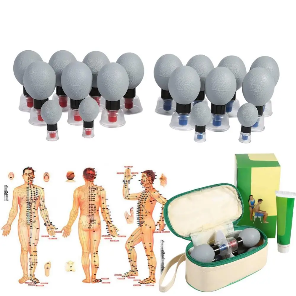 18pcs/12pcs/8pcs Five Lines of Needle Vacuum Therapy Suction