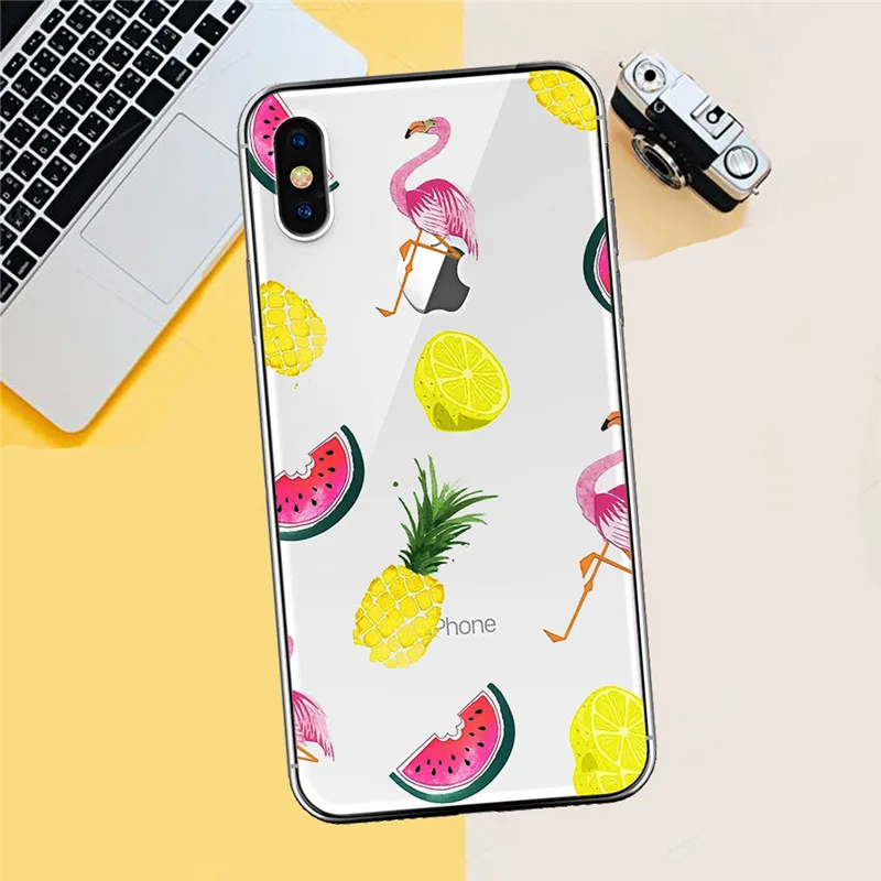 Фламинго роскошный для iPhone X XR XS Max 5 5S SE 6 6S 7 8 Plus чехол для телефона Funda Coque Etui capa оболочка capinha animal - Цвет: 2222