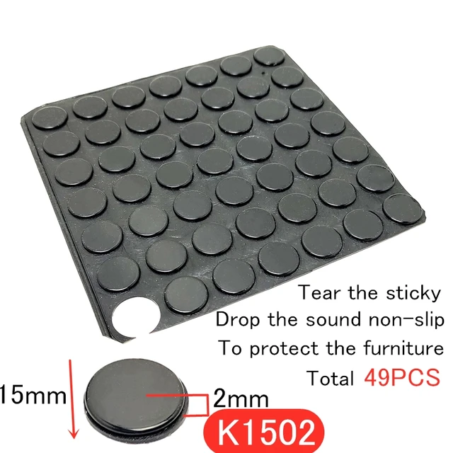 Door Stops Black Silicone Rubber Pads Self Adhesive Cabinet Bumpers Catches Rubber Damper Buffer Cushion Furniture Hardware 3M K1502