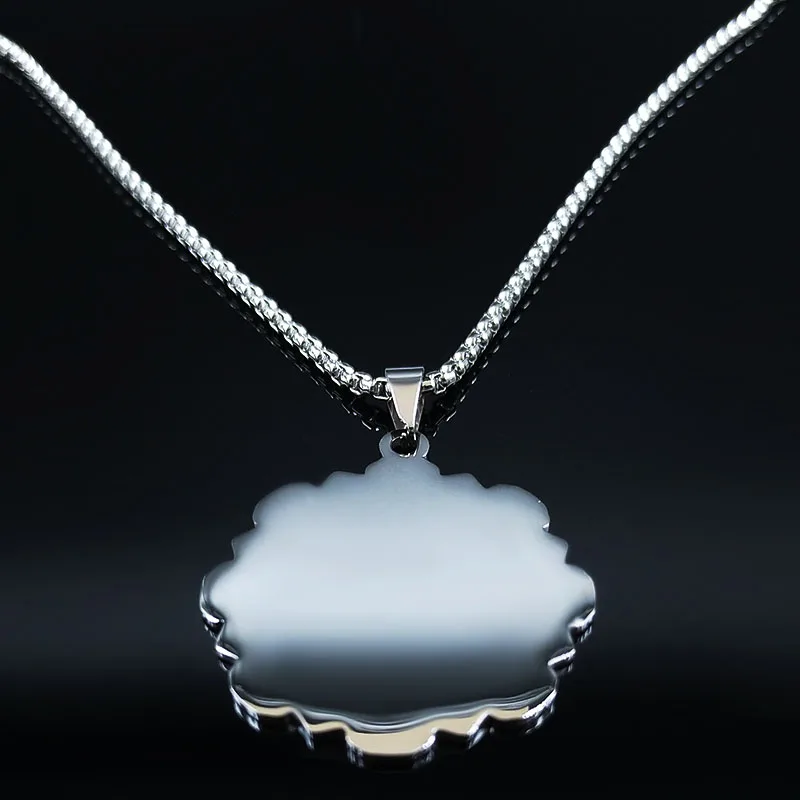 Мода цветок жизни Нержавеющая сталь ожерелье для женщин серебряного цвета ожерелья и подвески ювелирные изделия colgantes N19552