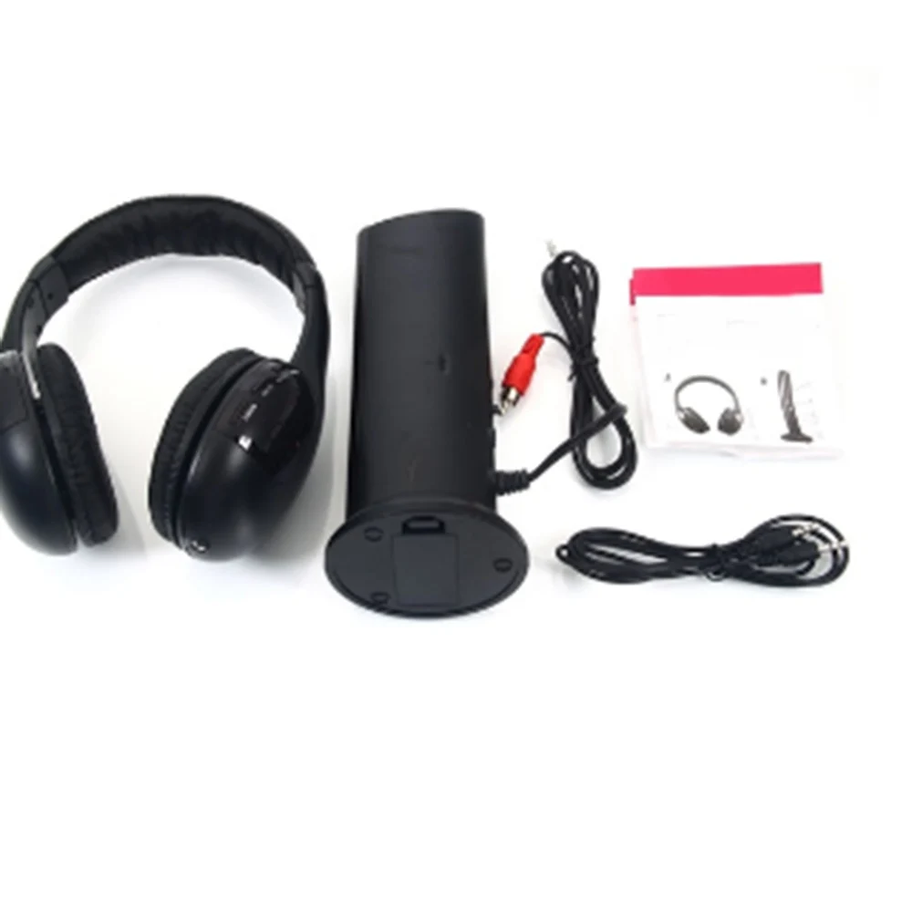 5 в 1 Беспроводные стереонаушники с 3,5 мм музыкальным микрофоном с шумоподавлением ТВ наушники для MP3 PC tv FM Телефон Ipod
