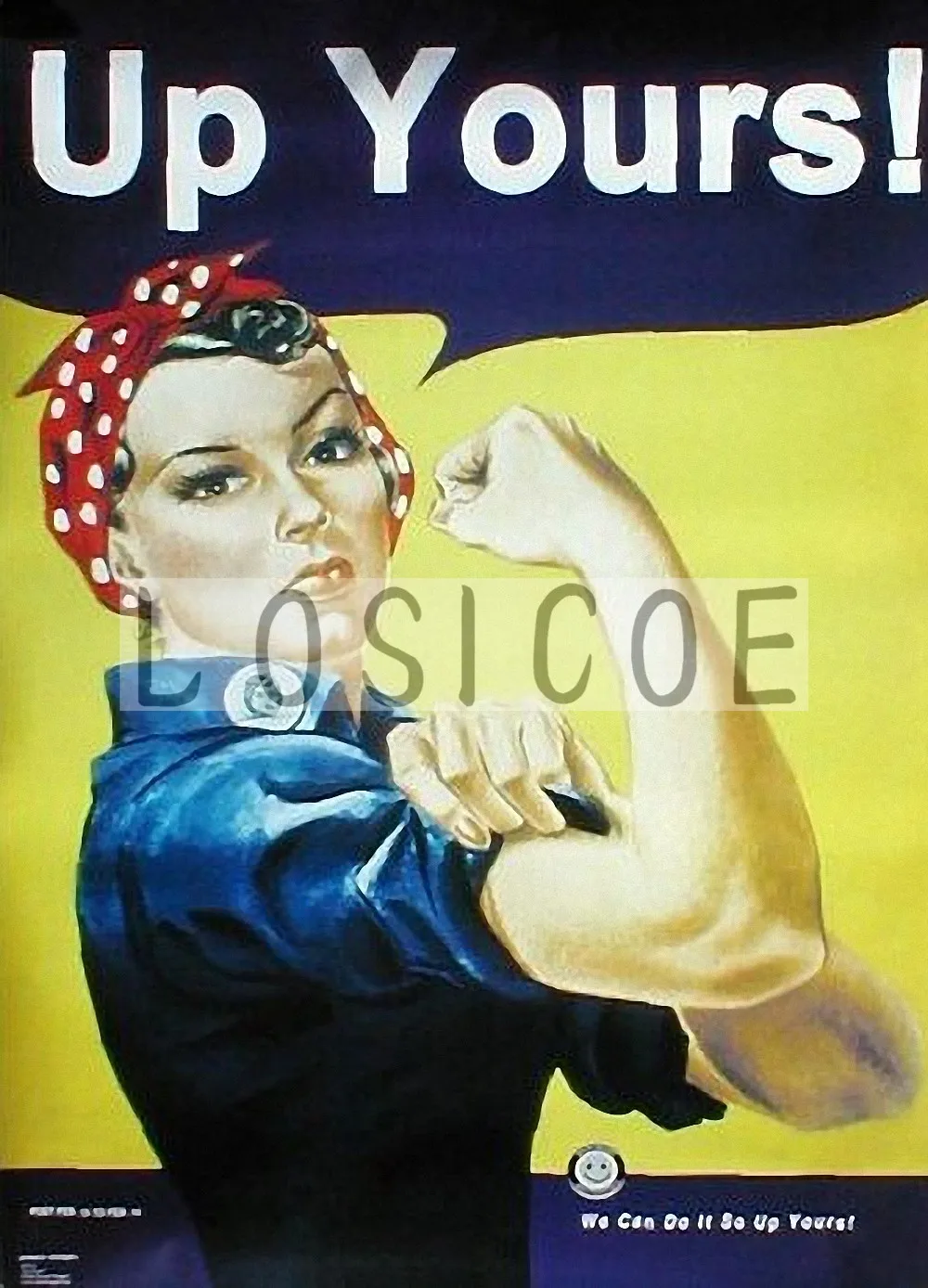 Винтажный постер ROSIE THE RIVETER 30X42 см Крафт настенная бумажная наклейка Висячие
