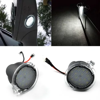 

White LED Side Car Mirror Puddle Light Lamp - Direct Replace - for Ford Explorer Mondeo Edge Taurus F-150 Pack of 2