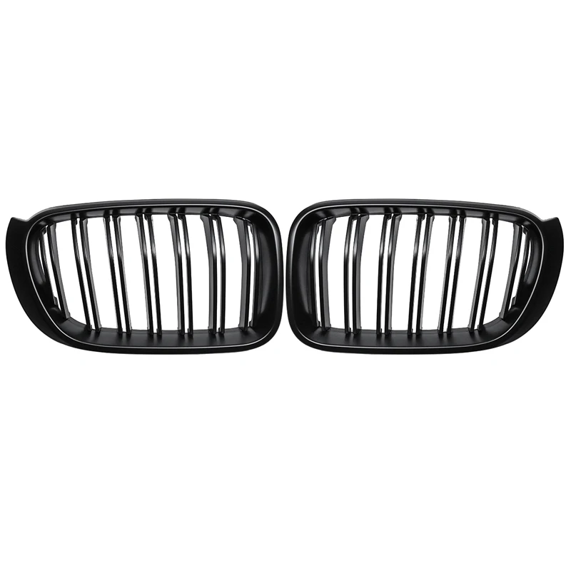 

Front Bumper 2014 15 16 2017 Racing Grill For BMW F25 F26 X3 X4 1 Pair Bumper Gloss Matt Black M Color 2 Line Slat Kidney Grill