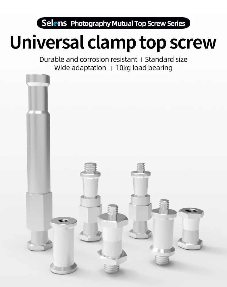 1/4 3/8 Spigot Stud Мужской адаптер металлическая камера винт фотография ручной