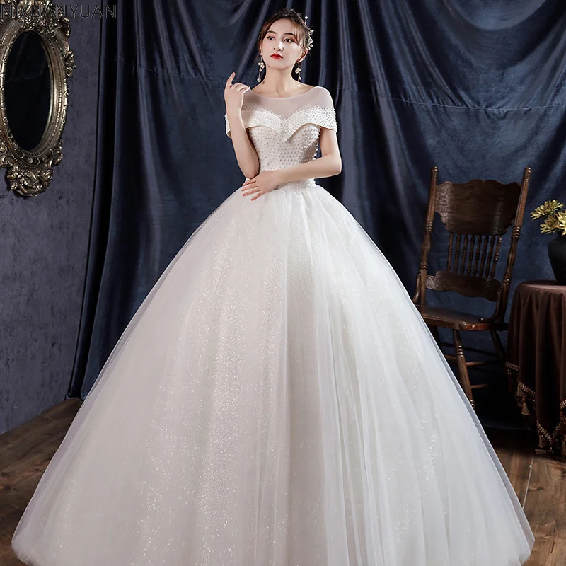 

Wedding Dress 2023 Ball Gown Bridal Collection Set Formal Elegant Floor-length BlingBling Modest Romantic Gown