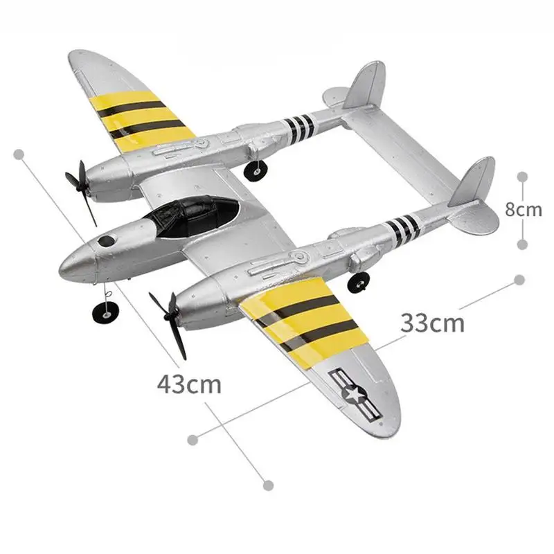 P38 Lightning Fighter 2,4 GHZ RC модель аэроплана самолет на открытом воздухе летные игрушки для детей мальчиков военная модель игрушки плавный полет