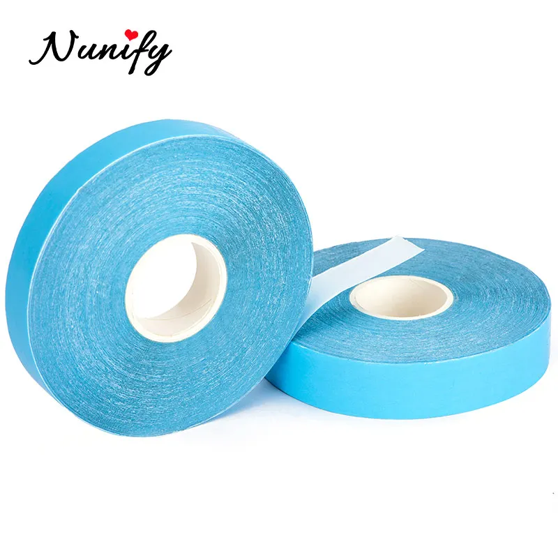 1Cm Roll Lace Front Support Tape For Wigs 36 Yards Blue Color Hair System Tape For Toupee 0.8/1.9/2.54Cm Adhesive Super