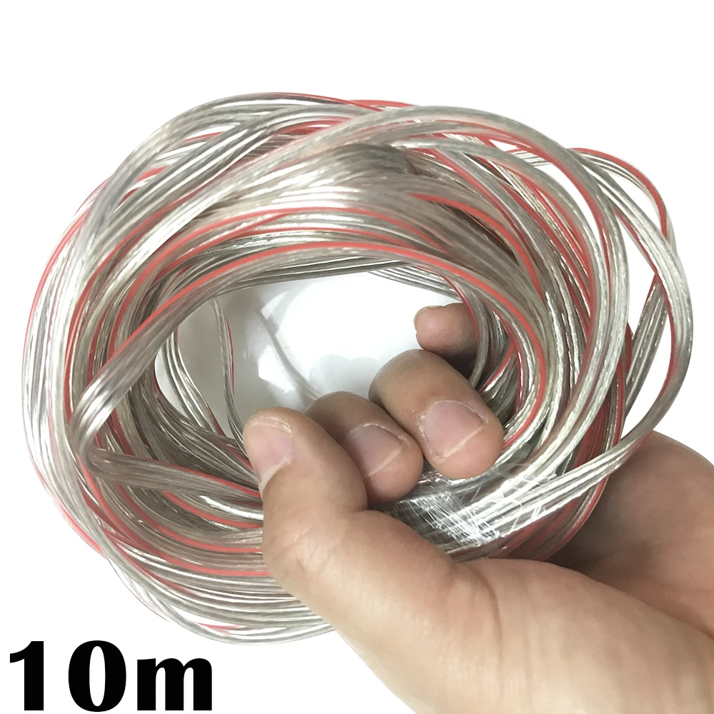  Transparent Power sheath Cord Wire 3pin 17 strands copper Cable OD 1.8mm positive and negative insu - 4000300906174
