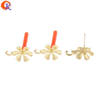 

Cordial Design 100Pcs 10*16MM Jewelry Accessories/DIY Making/Flower Shape/Jewelry Findings Components/Hand Made/Earrings Stud
