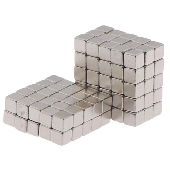 

125Pcs 3mm x 3mm x 3mm Neodymium Early Educational Toy Powerful Rare Earth Neodymium Square Magnets Block Cubes Balls Toy