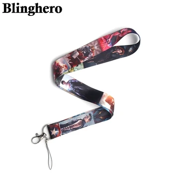 

CA858 Avengers Cartoon Print Cell Phone Straps Holder Key Badge Camera USB Holder Hanging Neck Rope Lanyard with Key Ring