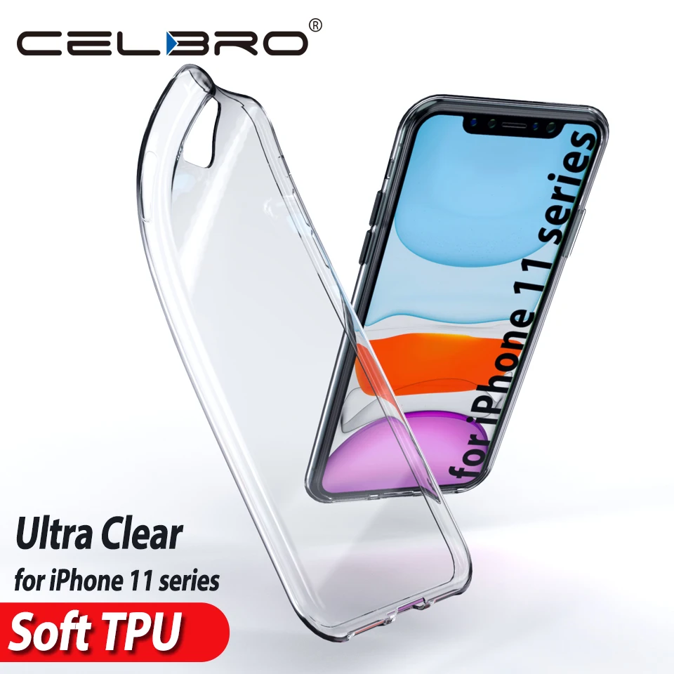 

Soft Silicon Case for Apple iPhone 11 Pro Max Case Transparent TPU Cover Protective Silicon Shells Fundas on for iPhone 11 Pro