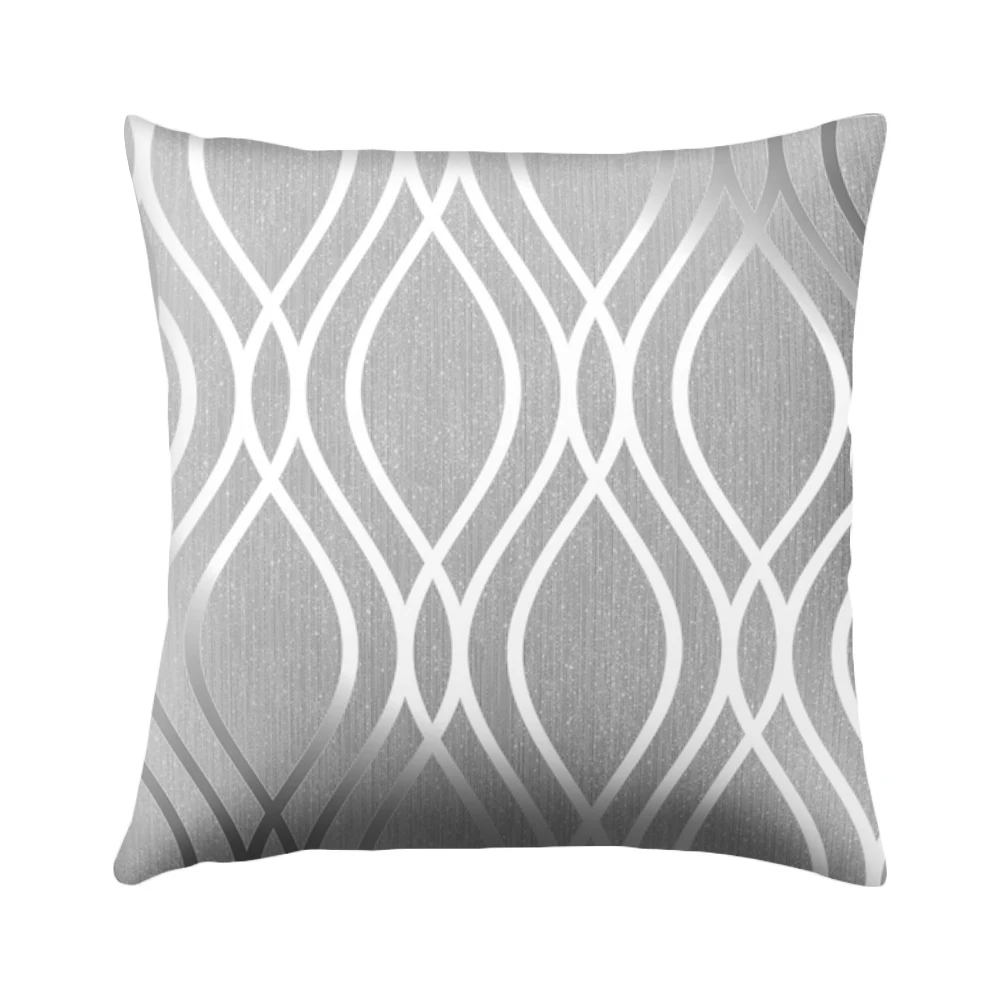 45x45 см серый полосатый геометрический чехол для подушки персиковая кожа наволочка Cojines Decorativos Para диван домашняя спальня, диван, Декор - Цвет: I