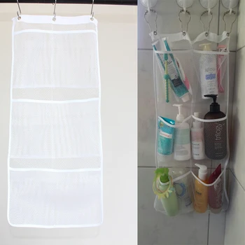 

Bathroom Shower Organizer Hanger Quick Dry Hanging Bath rub Shower Mesh Organizer With 6 Pockets Bath Toiletries