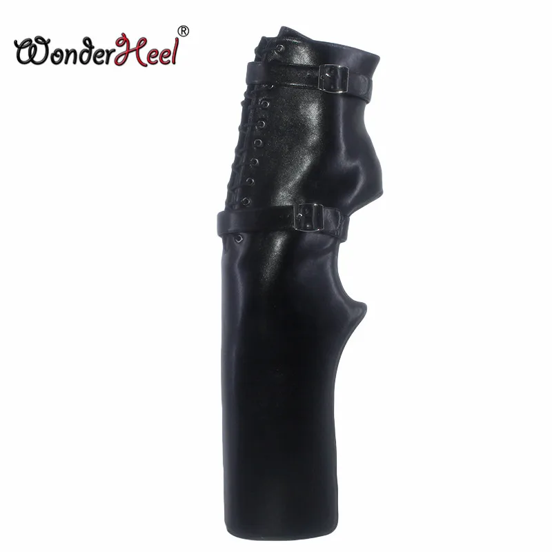 Wonderheel-웨지 힐 플랫폼 페티쉬 버클 스트랩 부츠, 거대한 하이힐, 38cm, 2021, 슈퍼 걸, 섹시 앵클 부츠