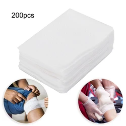 200Pcs 6 x 8cm Gauze Pads Wound Dressing Emergency Aid Nursing Care Gauze Medical Nursing Emergency Care Bandage Soft Breathable