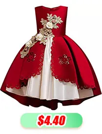 Шелковое платье принцессы с вышивкой для маленьких девочек на свадьбу, праздничное платье для девочек, модная детская одежда на Рождество