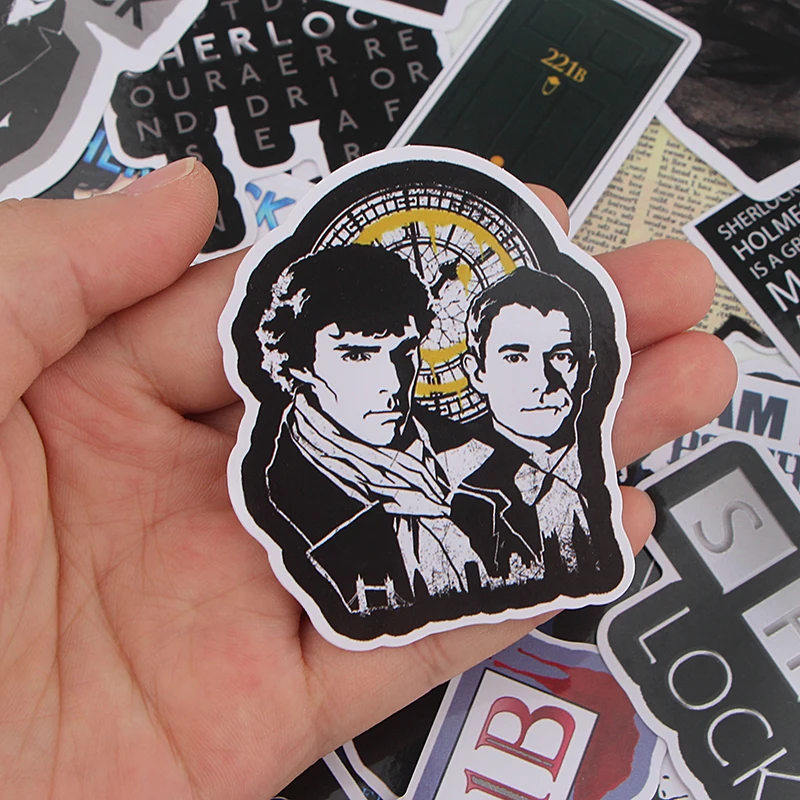 

CA34 33pcs/set Sherlock DIY Sticker Waterproof For Laptop Moto Skateboard Luggage Guitar Fitting Sticker Graffiti Decals