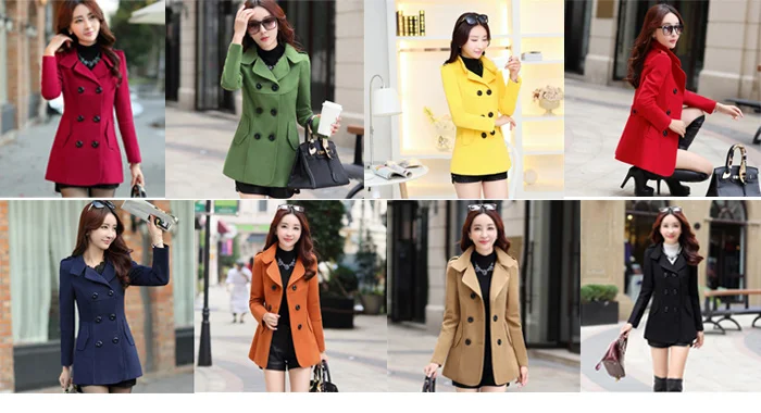 Короткое шерстяное Женское пальто зимняя одежда пальто корейское осеннее шерстяное пальто модное двубортное элегантное шерстяное пальто