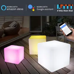 Wifi перезаряжаемая, интеллектуальная кубическая лампа MP APP диоды с беспроводным управлением стул напольное декоративное ночное освещение