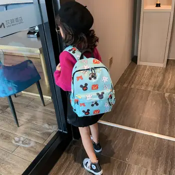 

New Cute Mickey School Bag Minnie for Boys Girls baby Bag Children Backpack Kindergarten Backpack kid School Bags Satchel