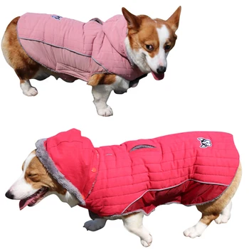 

Pet Dog Winter Coat Detachable Hood Retro Design Cozy Winter Dog Jacket Vest Fur Lined Parka Warm Outfit Clothes